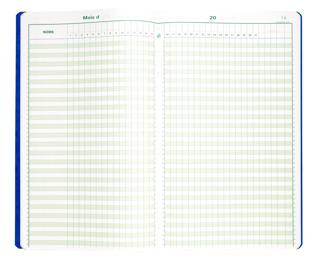 Speciaal register Tijdsregistratie 40x24cm - 46 lijnen - 80 blad 
