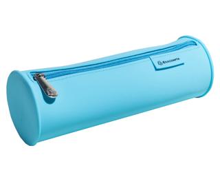 Rundes Schlampermäppchen, Silikon, 23x8 cm, Kollektion Pop'N Co, im Display mit 16 Stück - Farben sortiert