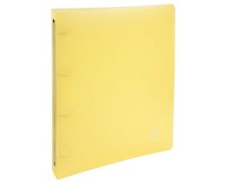 Classeur 4 anneaux 30 mm polypropylène Chromaline Pastel - A4 Maxi - Jaune