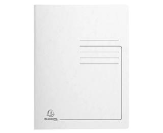 Map met veer in glanskarton 355g/m2 - A4 - Wit