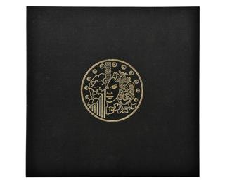 Classeur numismatique + 5 feuilles plastique - 24,5x25 cm - Noir