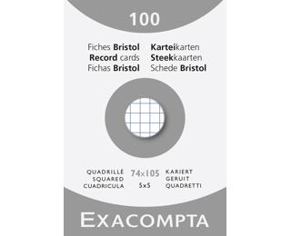 Karteikarten A7 kariert, Faltschachtel mit 100 Stück - Weiß