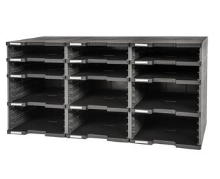 MODULODOC, 12 Fächer ohne Schubladen, EcoBlack 