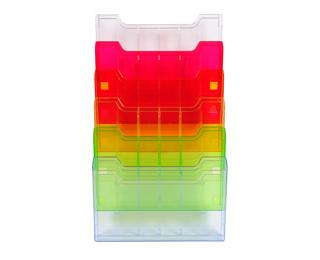 Trieur mural modulable horizontal 6 compartiments A4 - Arlequin