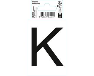 Autocollant PVC adhésif antidérapant lettre K - Noir
