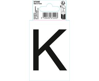 Autocollant PVC adhésif antidérapant lettre K - Noir