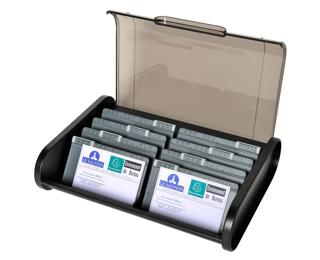 A-Z BUSINESS CARD FILE TOPLINE black/gre