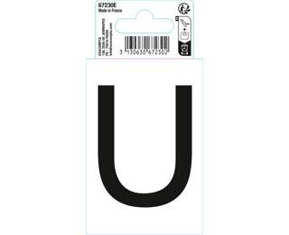 Autocollant PVC adhésif antidérapant lettre U - Noir