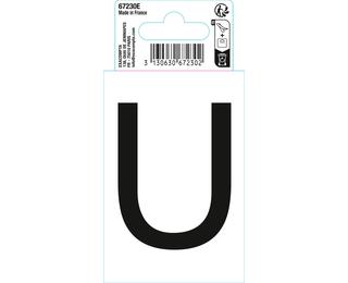 Autocollant PVC adhésif antidérapant lettre U - Noir