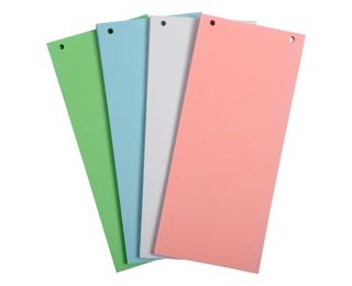 Paquet 100 fiches intercalaires horizontales unies perforées Forever - 105x240mm 