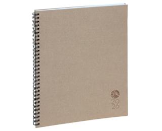 Agenda de bureau Eurotime 27S spiralé Forever 21 x 27 cm Semainier Janvier à décembre 2026 - Lin