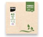 Paquet de 40 serviettes micro-gaufrées ouate recyclée 2 plis - 38x38 cm