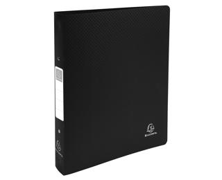 Raccoglitore polipropilene Opak con etichetta sul dorso - 2 anelli 30mm - A4 maxi - Nero