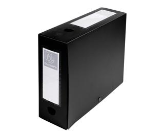 Exacompta Stud Filing Box A4 D100mm PP - Black