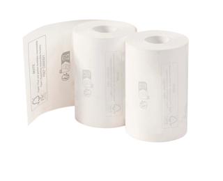 Bobine pour tickets de carte bancaire 57x40mm - 18m - 1 pli thermique 55g/m2 sans phénol et sans plastique - Blanc
