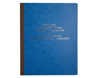 Piqûre 315X245 Registre des observations et mises en demeure 40 pages - Bleu