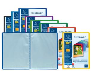 Protège-documents en polypropylène semi rigide Kreacover® Opaque 120 vues - A4 - Couleurs assorties