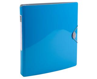 Festes Ringbuch aus PP 700µ, 4 Ringe 30mm, Rückenbreite 50mm, 32x27cm für DIN A4 Maxi, Iderama - Hellblau