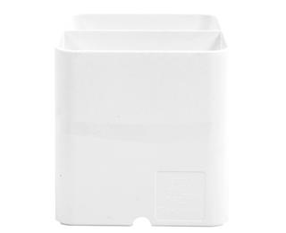Cubiletes Pen Cube, 2 compartimentos diferentes tamaños y alturas, bloqueador de cables. OFFICE - Blanco
