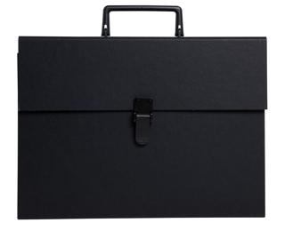 Cartella a soffietti espandibili con manico 20 scomparti - 25x34cm - Nero