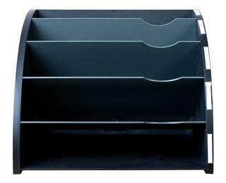 Ergonomischer Sorter THE CORNER mit 5 Fächern - Schwarz/grau
