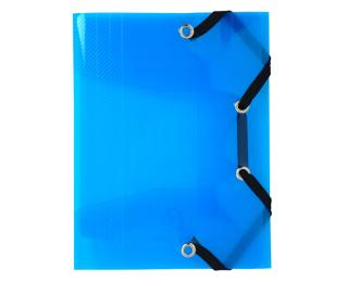 Sammelmappe mit 3 Klappen und Gummizug aus PP Crystal Color, 12x16cm, DIN A6+ 