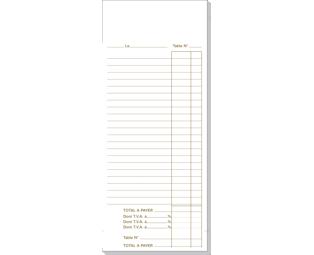 Bloc Addition 50 feuillets autocopiants dupli numérotés de 1 à 50 - Format 98x235mm