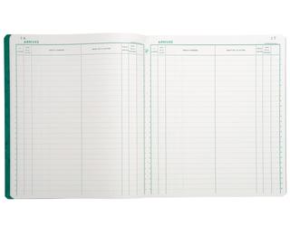 Piqûre 32x27cm Enregistrement du courrier 26 lignes 80 pages - Couleurs assorties