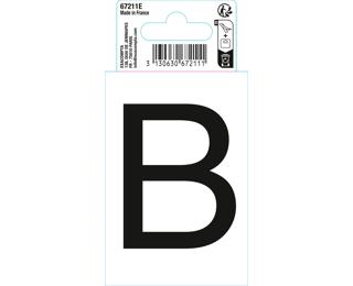 Autocollant PVC adhésif antidérapant lettre B - Noir