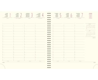 Recharge semainier SAD 18S 15 x 17 cm Septembre 2025 à Décembre 2026.