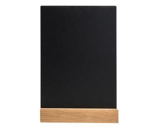Tischtafel A5 in Schieferoptik, mit Sockel, vertikal, 148x52x210 mm 