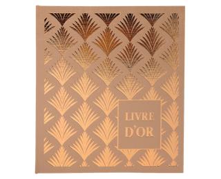 Livre d'or 140 pages tranche or - Format 21x19cm - PALMYRE - Nude palmier
