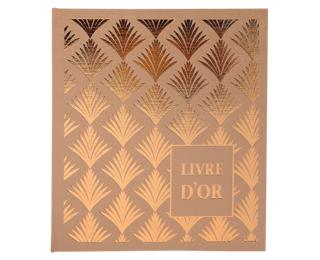 Livre d'or 140 pages tranche or - Format 21x19cm - PALMYRE 