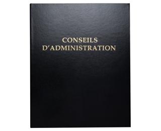 Reliure registre économique 32x26cm 4 anneaux - Conseils d'administration - Noir