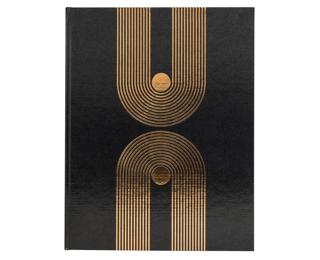 Gastenboek 100 pagina's met goudsnede Graphik - Zwart