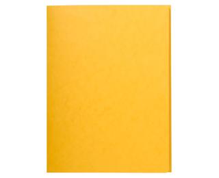 Subcarpetas 3 solapas Cartulina lustrada 390 g/m2 - Amarillo