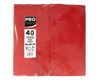 Paquet de 40 serviettes micro gaufrées ouate 2 plis - pliées 1/8