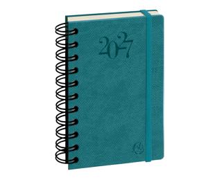 Agenda de poche Journal 15S Quadrillé Swan spiralé 9 x 14,6 cm Janvier à Décembre 2027 