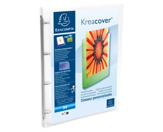 Classeur 4 anneaux 15mm polypropylène chromaline 5/10e Kreacover® - A4