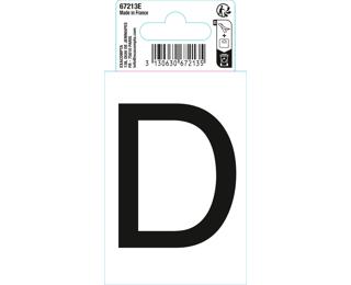 Autocollant PVC adhésif antidérapant lettre D - Noir