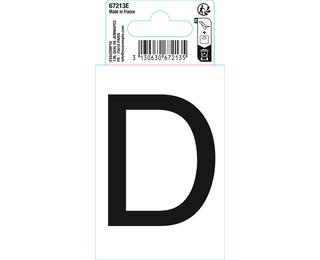 Autocollant PVC adhésif antidérapant lettre D - Noir