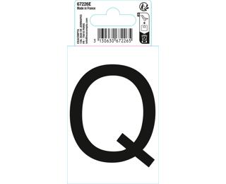Autocollant PVC adhésif antidérapant lettre Q - Noir