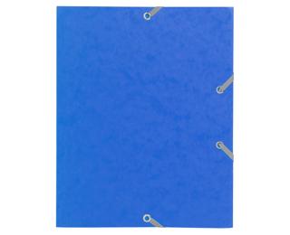 Chemise à élastique 3 rabats carte lustrée 400gm2 - format scolaire 17x22cm 