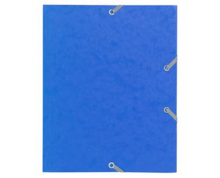 Chemise à élastique 3 rabats carte lustrée 400gm2 - format scolaire 17x22cm 