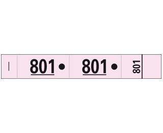 Carnet de 50 tickets vestiaires numérotés de 3 volets (dont 2 volets avec trous) - Format 20x3 cm - Rose