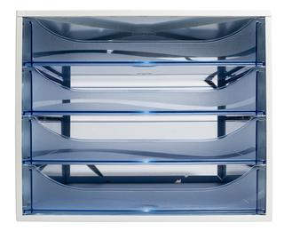 Module de classement Ecobox Linicolor 4 tiroirs - Bleu glacé