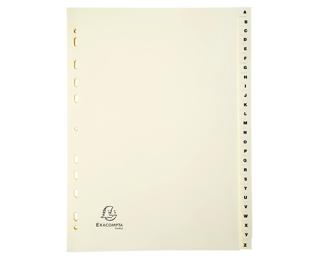 Divisori alfabetici 26 tasti A-Z cartoncino 155g/mq - A4 - Avorio