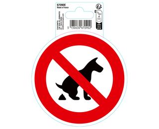 Panneau PP adhésif antidérapant Déjéctions canines int. 10cm 