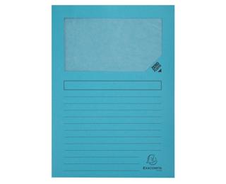 Paquete de 100 Subcarpetas con ventana Forever® 130 g/m2 - Azul claro
