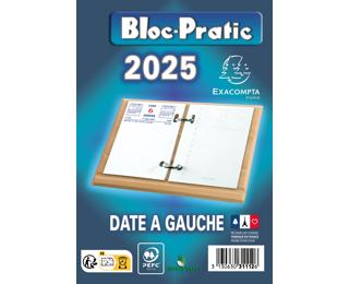 Bloc-pratic date à gauche 8,2 x 12 cm - 2025 